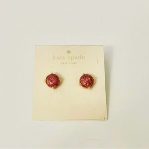 Kate Spade Glittery Fuchsia Stud Earrings